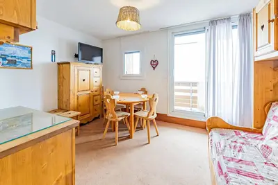 Image de Studio cosy 4 pers avec balcon sud, au pied des pistes et commerces à Saint François Longchamp