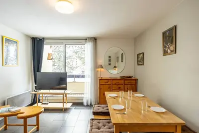 Image de Studio confortable 29m² près des pistes, 4 pers, balcon sud