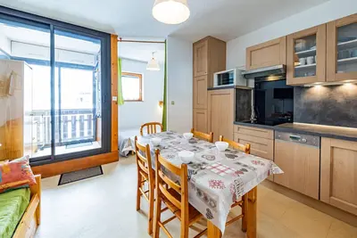 Image de Studio confort 25m², 5 pers, au pied des pistes, casier à skis