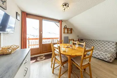 Image de T1 Confort 41m², 6 pers, balcon sud, proche pistes