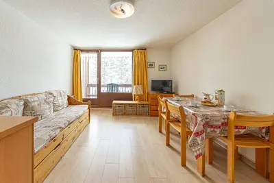 Image de Studio lumineux proche pistes, balcon sud, 4 pers