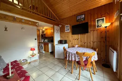 Image de Duplex charmant au cœur de Morillon, près lac et navette, 5 pers, balcon, équipement complet