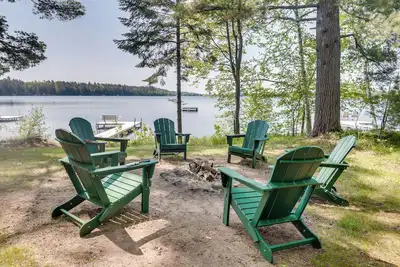 Image de Dock + Fire Pit: ‘Sweet Serenity’ on Amber Lake