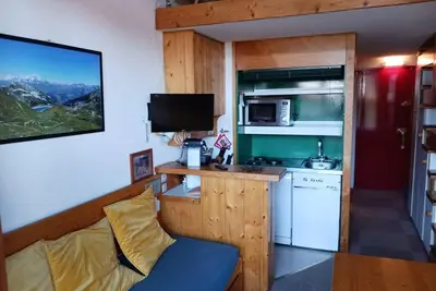 Image de 200m du centre station, 5ème étage, télévision, casier à ski, 30m², Les Arcs