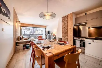 Image de À 200m des remontées, 2ème étage, balcon, parking, télévision, casier à ski, 57m², Morzine