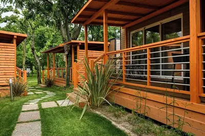 Image de Mobil-home avec véranda extérieure couverte