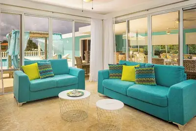 Large Caribbean villa with pool in secured Sosua residence