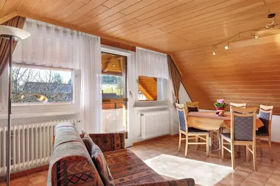 Image de Appartement 'Mit Balkon, 60qm' avec vue sur les montagnes, jardin partagé et Wi-Fi