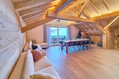 Image de Chalet luxueux 12 pers, près des pistes, Tv dans chambres, parking privé