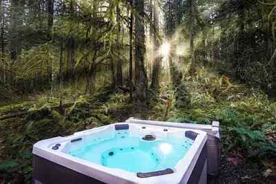 Image de Escape to Tranquility: Unwind in Nature's Embrace. Log home, Hot Tub, Fireplace