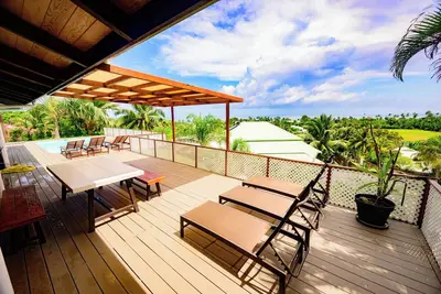 Image de Air Conditioned 3 Bedroom Swimming Pool House Centrally located Maharepa Moorea