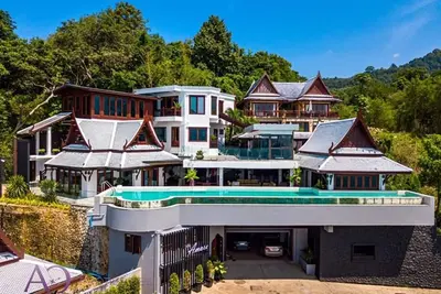 Image de Villa de luxe rare avec piscine à débordement et table de billard à Kamala Rock Cliff, 6 chambres et 8 salles de bain