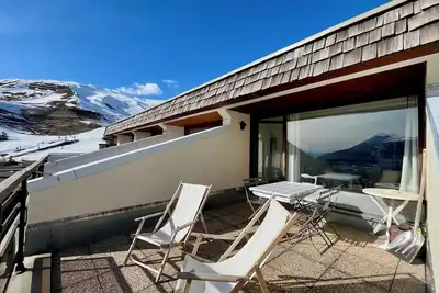 Image de Le Bellevue -proche pistes et avec grand balcon Sud
