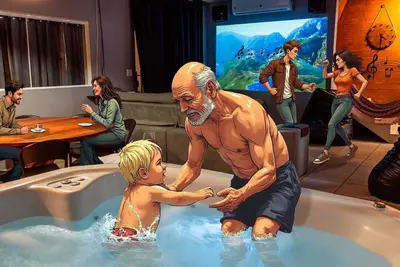 Image de @Casa10inn 8-Person Hot Tub Large Screen Dart Board Air Conditioning All Over the House! ! !