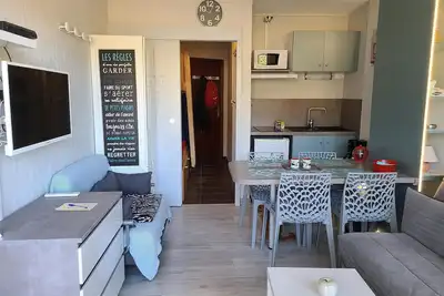 Image de Studio cabine au pied des pistes – 4 pers, balcon