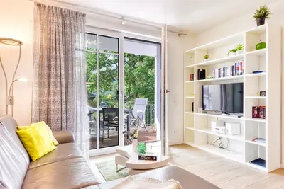 Image de Beach grass: pure relaxation in Villa Sofie Binz with balcony and sauna in the house