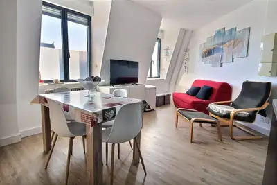Image de Bel appt T 2 pour 4 pers, prox ville et plage, parking privé, ascenseur