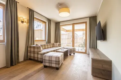 Joli lodge avec balcon
