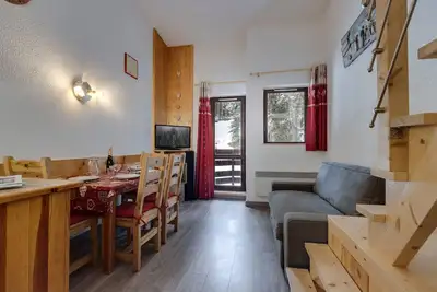 Image de Studio chaleureux au pied des pistes avec parking, 4 couchages