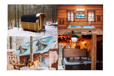 Image de Modern luxury 4 Bedroom cabin with game room, hot tub, sauna and home theater