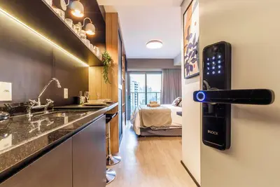 Image de Studio in the best spot in Moema Garage, leisure and subway nearby, free Wifi