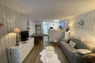 Image de Studio en station, au pied des pistes, balcon Sud-Est