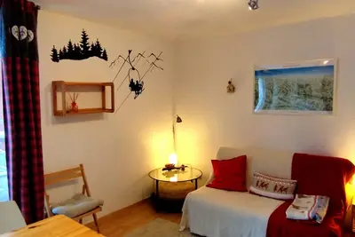 Image de Studio cabine à 200m pistes, bain, balcon