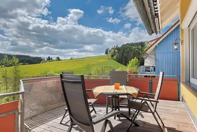 Image de Maison de vacances 'Am Kussenhof' avec vue sur les montagnes, balcon et Wi-Fi