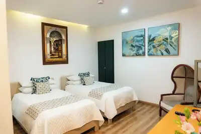 In the heart of the historic center within walking distance of museums, churches, cafes, etc.