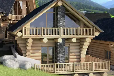 Image de Cosy, Modern Canadian Wooden Chalet