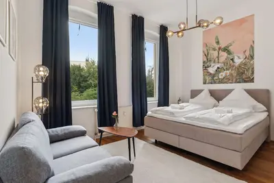 Image de WohnLiebe2-Zentrale & stylish apartment with box-spring bed & fully equipped kitchen