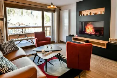 Image de Appartement neuf aux pistes, parking, Wi-Fi, balcon, 6 pers