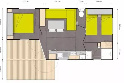 Image de Mobil-home Tahia (M) - 2 chambres - 28m² 4 personnes