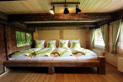 Image de Cabine 'Ferienhütte Biobetrieb Lippenhof' avec terrasse privée et balcon