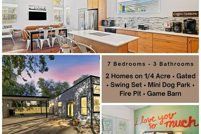 Image de Austin Group Retreat | 2 Homes | Fire Pit & Pets