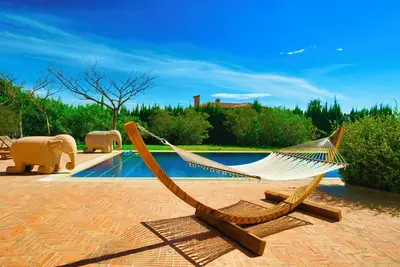 Spacious villa in urbanization near the sea