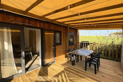 Image de Mobil Home Palmy Premium 24. 5m2 (2ch - 4pers) + Tv + Lv + Terrasse Überdacht 4 Personen