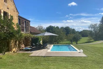 Image de Maison de Bertrand - maison en pierre avec piscine privée - calme absolu!