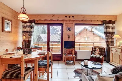 Image de La Clusaz : Apt 4 pers, balcon, parking, 1 ch, ski garage