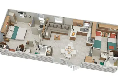 Image de Mobilhome grand confort dans camping 3, accès direct à Omaha Beach