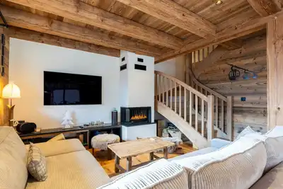 Image de Demi-chalet moderne 4 chambres + dortoir, terrasse, garage - La Clusaz