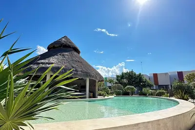 Image de Cozy 2-bedroom townhome in enchanting Chicxulub with WiFi, private pool