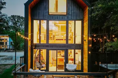 Black Walnut on water w/ hot tub