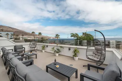 Villa de vacances 'Atlantico' avec vue sur mer, Wi-Fi et climatisation