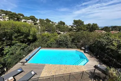 Image de Villa climatisée pour 2 ou 3 familles - au calme avec aperçu mer