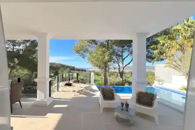 Image de Maison de vacances 'Sunset Bay' avec vue sur la mer, Wi-Fi et climatisation