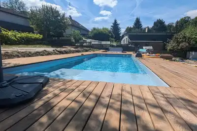 Image de Piscine, jacuzzi, terrasse et jeux pour petits et grands, à 5km de la Suisse!