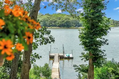 Image de Beachy Waterfront Home With Direct Access To Peconic Bay And Private Dock, . . .
