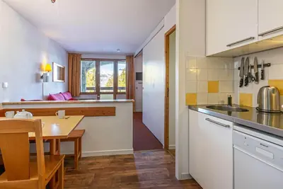 Image de Pied des pistes de ski, 4ème étage, vue montagne, balcon, télévision, 25m², Montchavin La Plagne