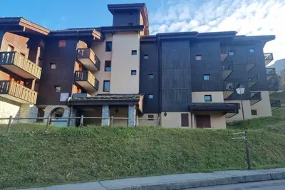Image de À 26m des pistes de ski, 3ème étage, terrasse, télévision, casier à ski, 35m², Valmorel